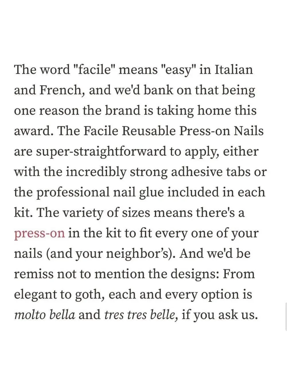 Facile DIRTY SHIRLEY Faux Reusable Press On Nails | NEW | Gel Effect | Ombré